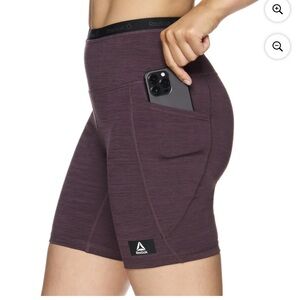 Reebok Women's Purple Shorts with Pocket